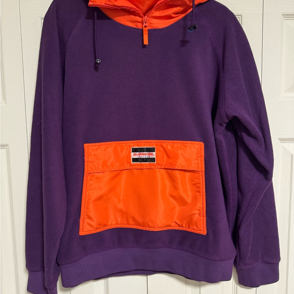Purple and Orange Supreme Fleece Men's Sweater